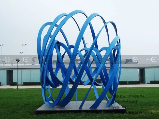 Escultura de acero inoxidable laca